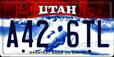 UT license plate A426TL