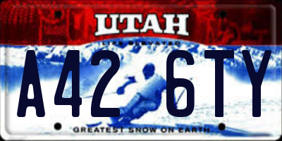 UT license plate A426TY
