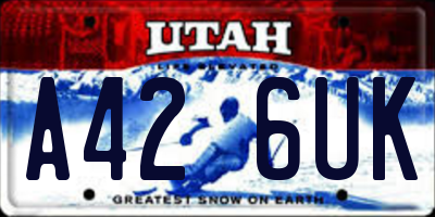 UT license plate A426UK