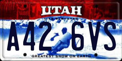 UT license plate A426VS