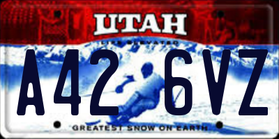 UT license plate A426VZ