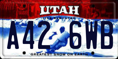 UT license plate A426WB