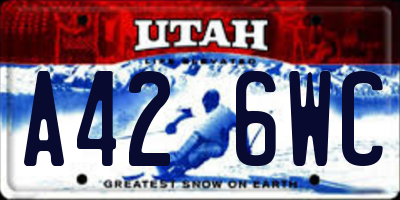 UT license plate A426WC