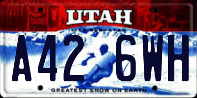 UT license plate A426WH