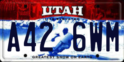 UT license plate A426WM