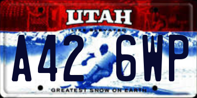 UT license plate A426WP