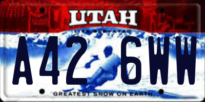 UT license plate A426WW