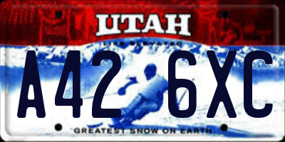 UT license plate A426XC
