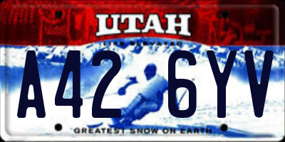 UT license plate A426YV