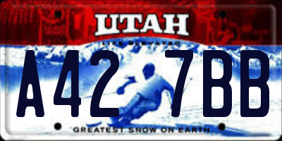 UT license plate A427BB