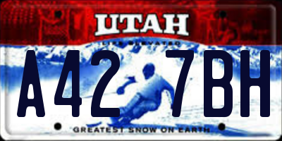 UT license plate A427BH
