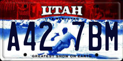 UT license plate A427BM