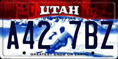 UT license plate A427BZ