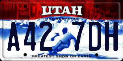 UT license plate A427DH