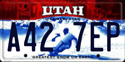 UT license plate A427EP