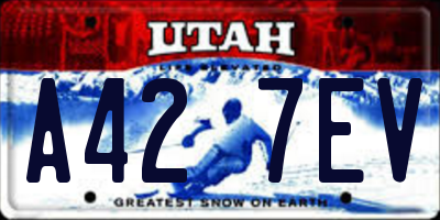 UT license plate A427EV