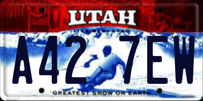 UT license plate A427EW