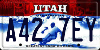 UT license plate A427EY