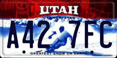 UT license plate A427FC