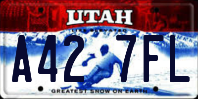 UT license plate A427FL