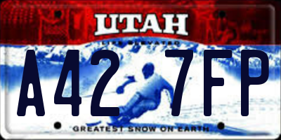 UT license plate A427FP