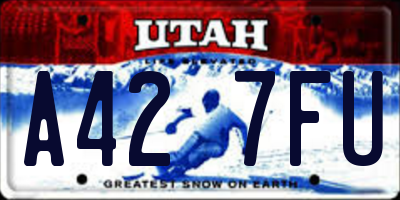 UT license plate A427FU