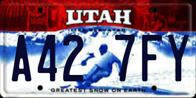 UT license plate A427FY