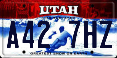 UT license plate A427HZ