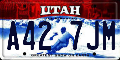 UT license plate A427JM