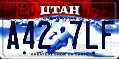 UT license plate A427LF