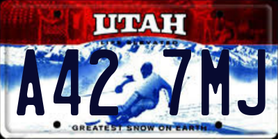 UT license plate A427MJ