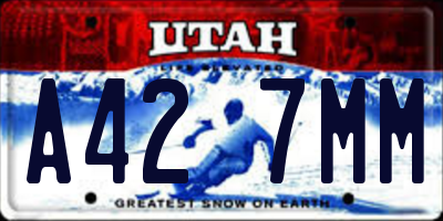 UT license plate A427MM