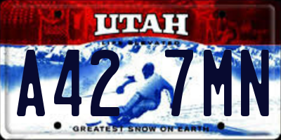 UT license plate A427MN