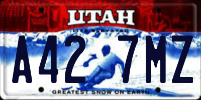 UT license plate A427MZ