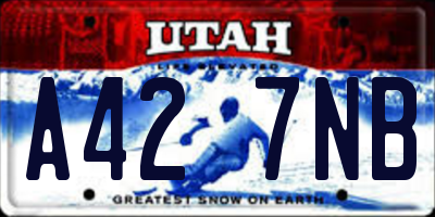 UT license plate A427NB