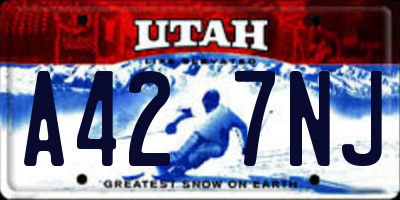 UT license plate A427NJ