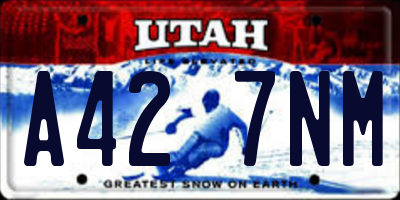 UT license plate A427NM