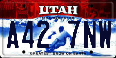 UT license plate A427NW