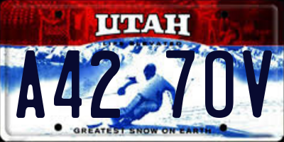 UT license plate A427OV
