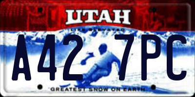 UT license plate A427PC
