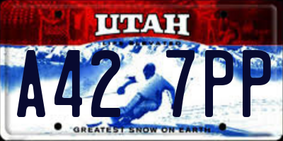 UT license plate A427PP