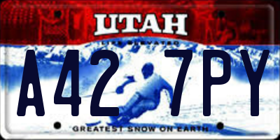 UT license plate A427PY