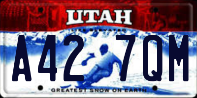 UT license plate A427QM