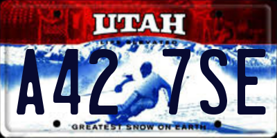 UT license plate A427SE