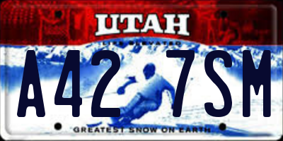 UT license plate A427SM