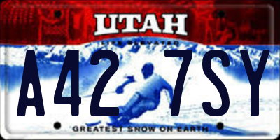UT license plate A427SY