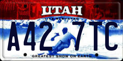 UT license plate A427TC