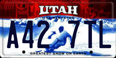 UT license plate A427TL