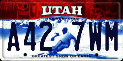 UT license plate A427WM