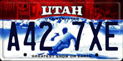 UT license plate A427XE
